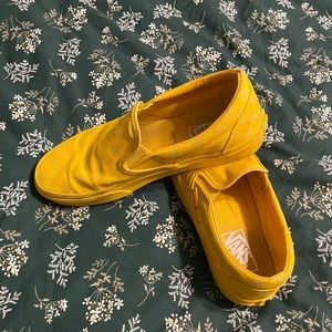 All yellow checkered vans